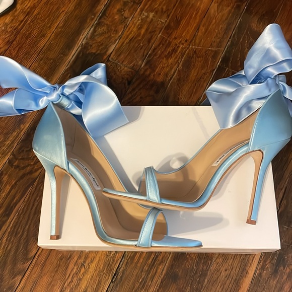 Henri Lepore Dezert size 8 blue heels - Picture 6 of 9